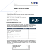 Primera Evaluación Parcial: Contabilidad Administrativa