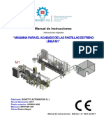 Manual de instrucciones para la máquina de acabado de pastillas de freno