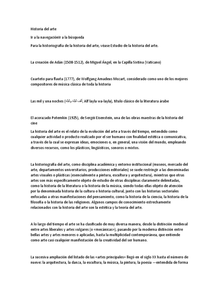 Evolución del arte a través de la historia | PDF | Escultura | Historia ...