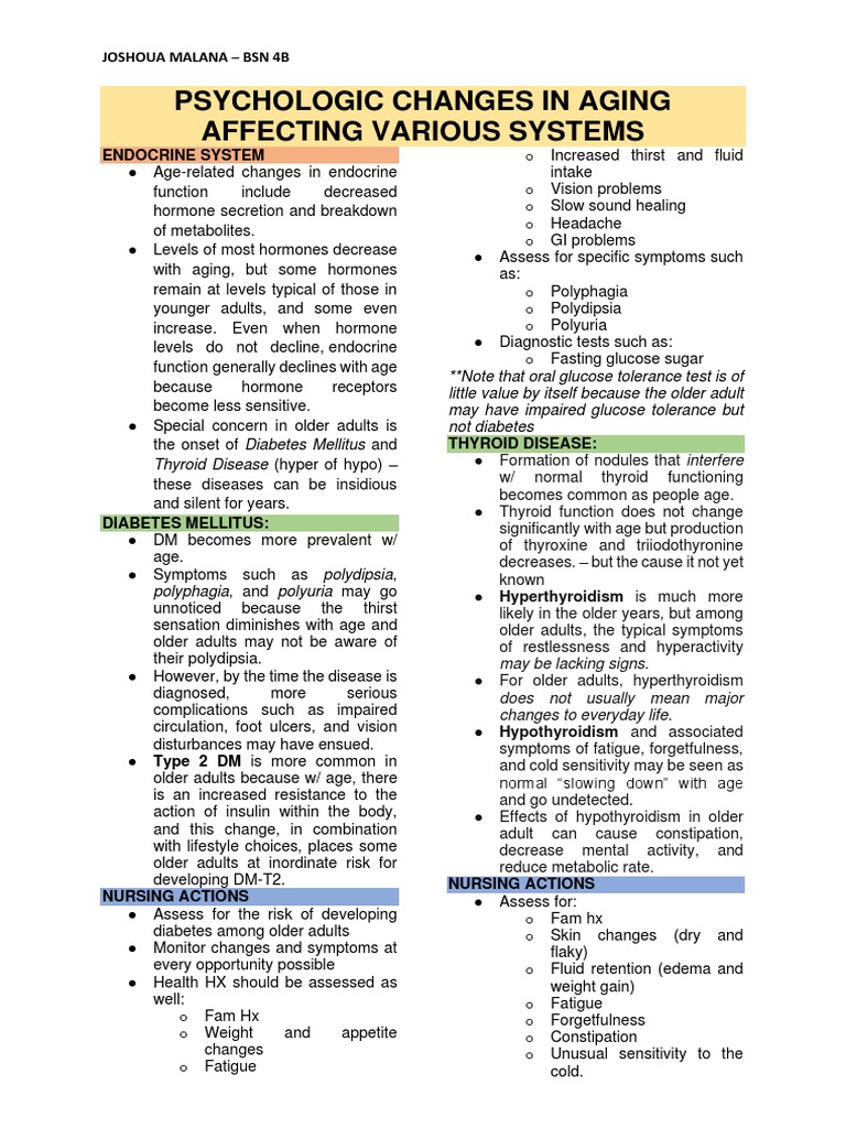 Physiologic Changes in Aging PDF Urinary Incontinence Menopause