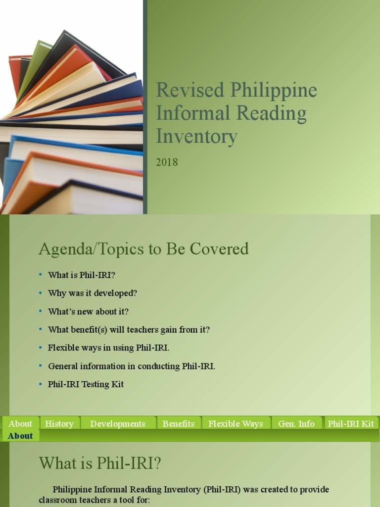 Phil IRI Introduction Final | PDF | Educational Assessment | Reading ...