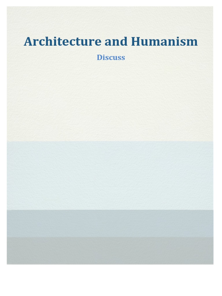 Architecture And Humanism Pdf Humanism Renaissance