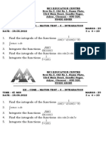 Maths Test - 4 - Integration