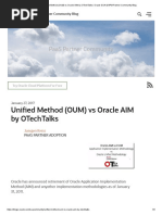 Unified Method (OUM) Vs Oracle AIM by OTechTalks - Oracle SOA & BPM Partner Community Blog