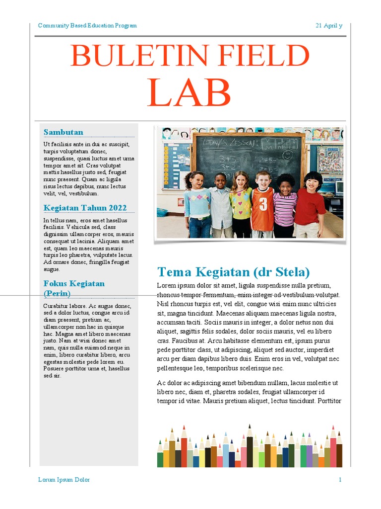 Template Bulletin Word PDF
