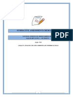 7451 - Summative Assessment Memorandum