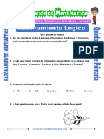 Actividades de Razonamiento Logico para Quinto de Primaria