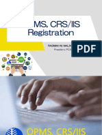 Module 1 OPMS, IIS and CRS Registration