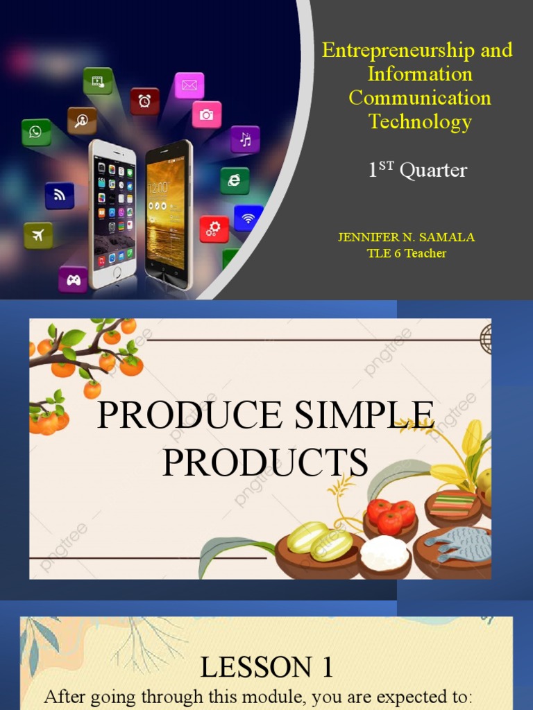 Entre Ict Produce Simple Products PDF Entrepreneurship Marketing