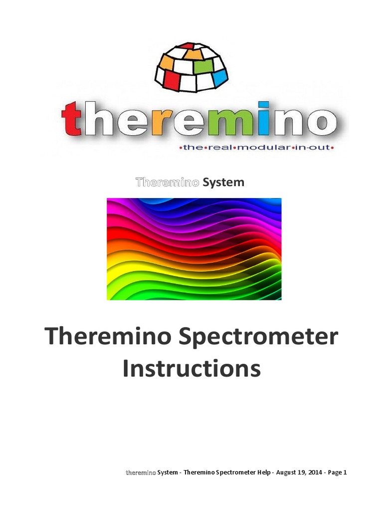Theremino Spectrometer Help ENG PDF Image Resolution Spectrum