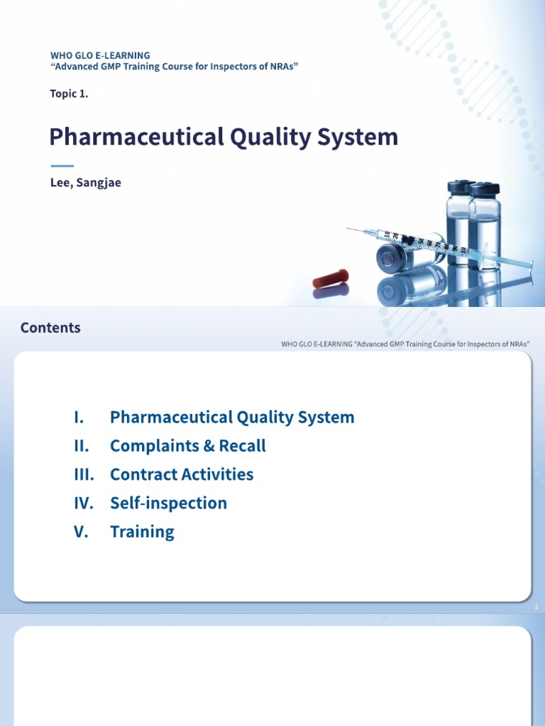 Pharmaceutical Quality System | PDF