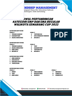 Jadwal Pertandingan Walikota Semarang Cup 2022
