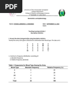 Lykisha Larraine Cosmiano - TLA 3 - Descriptive Statistics