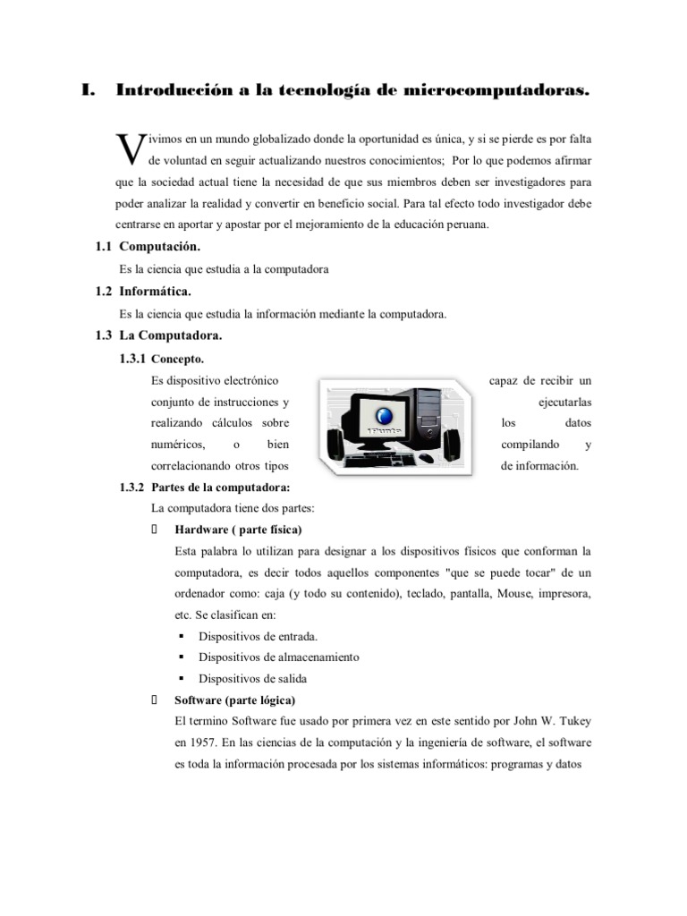 Introducción a la tecnología de microcomputadoras | PDF ...
