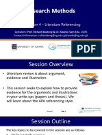 ResMethods - Session 4 - Literature Referencing