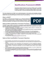 National Skills Qualifications Framework NSQF