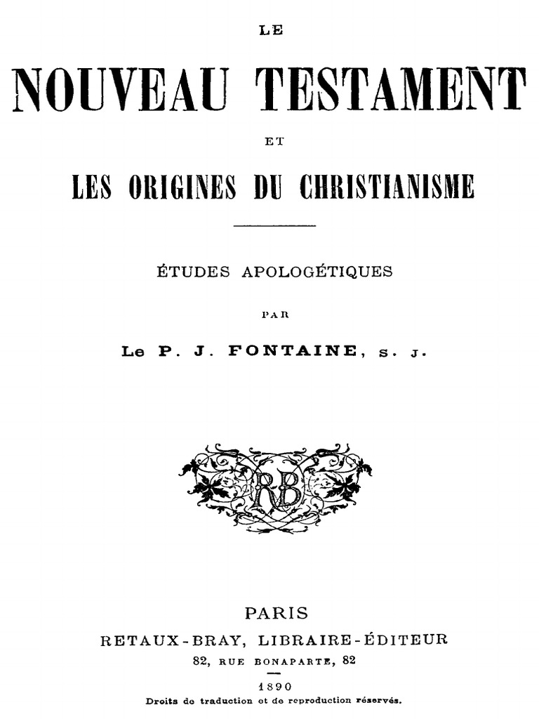 Le Nouveau Testament Et Les Origines Du Christianisme 000000268 PDF 