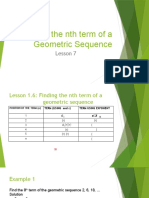 Lesson 7 NTH Term of A Geometric Sequence