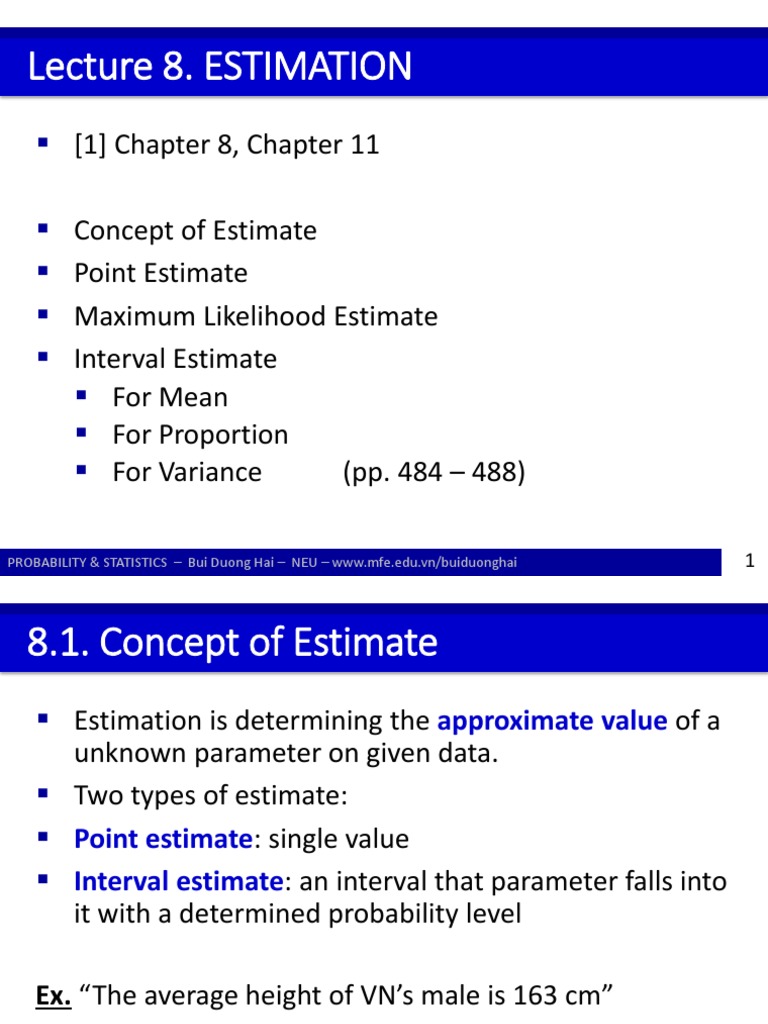 Estimation techniques in statistics a guide to point estimation