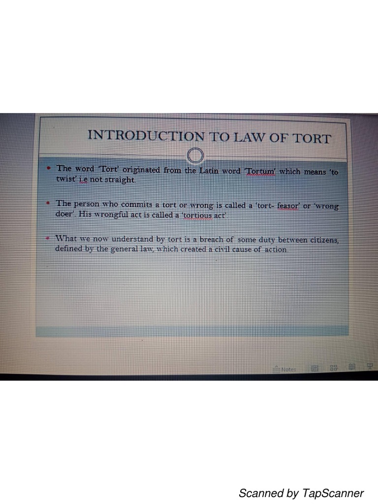 Law of Tort PDF