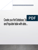 Create Your First Database