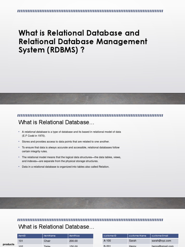 What Is RDBMS | PDF