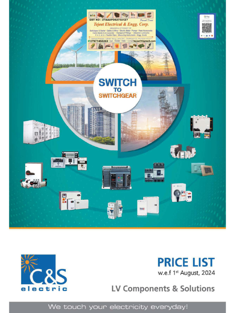 C & S Switchgear Price List Wef 07072023 PDF Electrical Equipment