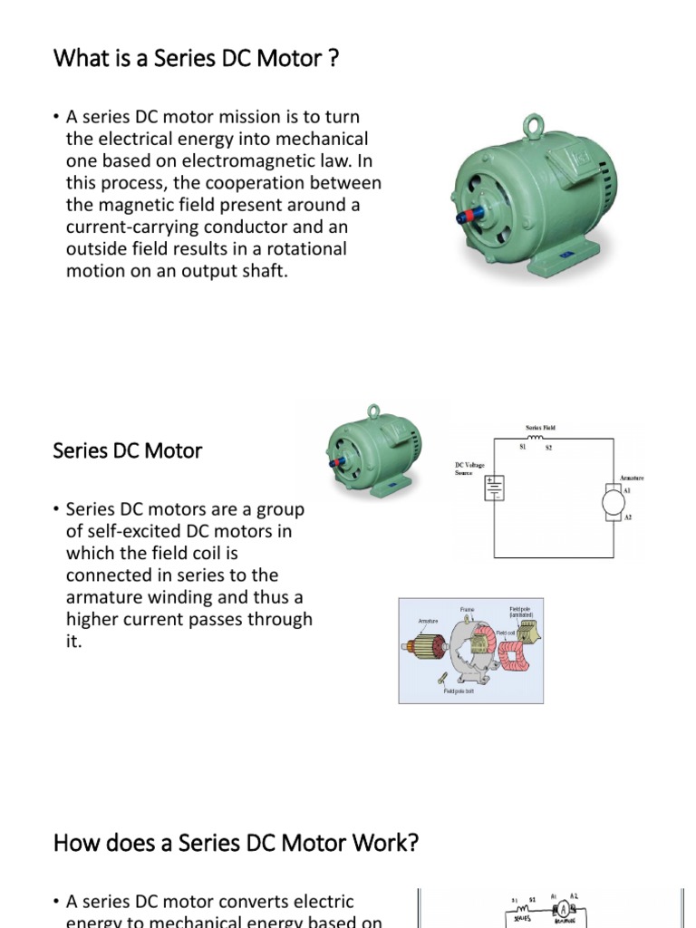 Energy Conversion in DC Motors Series DC Motor PDF Electric Motor