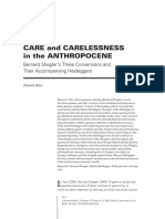 Care and Carelessness in The Anthropocen