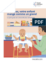 Brochure Diversification Alimentaire Pas A Pas Votre Enfant Mange Comme Un Grand