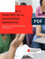 Tema 6. Metacognición, Estrategias de Aprendizaje, Autorregulación en El Aprendizaje, Funciones Ejecutivas y Evaluación Del Aprendizaje