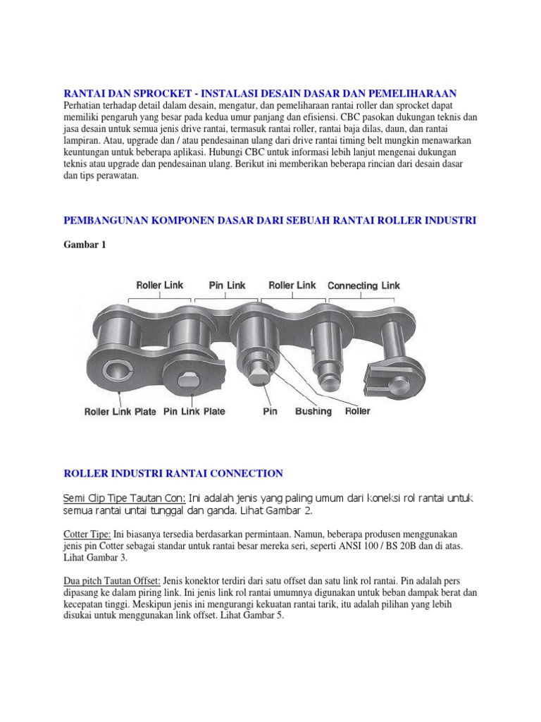 Panduan Instalasi Rantai Roller | PDF