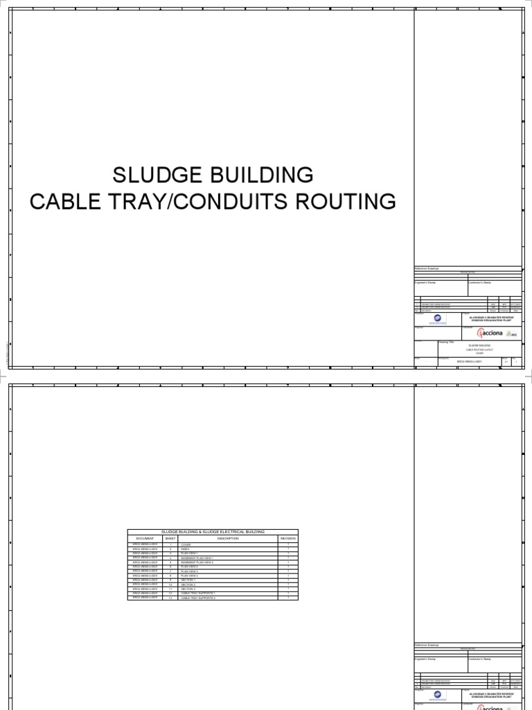 Cable Routing Layout for Desalination Plant | PDF | Galvanization ...