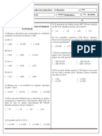 Trabalho de Matemática II - 1º Bimestre - Prof. Alcides