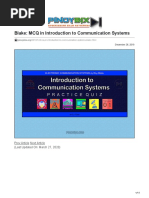 Blake MCQ in Introduction To Communication Systems