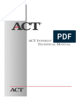 ACT Interest Inventory Technical Manual