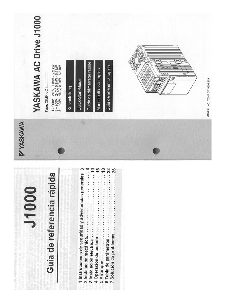 Yaskawa AC Drive J1000 PDF