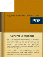 Right To Health Criminal Law