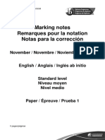 English Ab Initio Paper 1 SL Markscheme