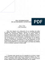 LINZ, Juan. Una Interpretación de Los Regímenes Autoritarios