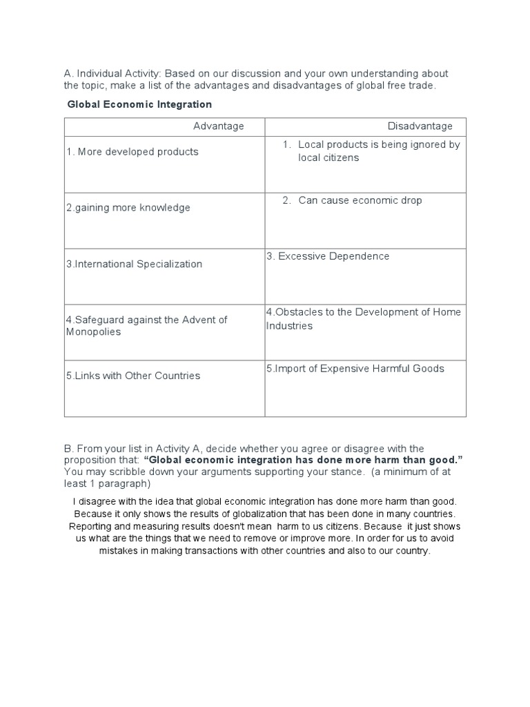 Advantage and Disadvantage | PDF