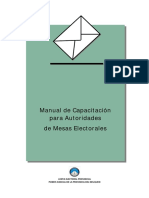 Manual de Capacitacion para Autoridades de Mesas Electorales