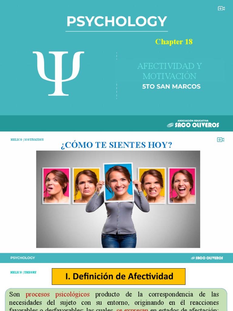 Afectividad y Motivación: Conceptos Clave | PDF | Las emociones ...