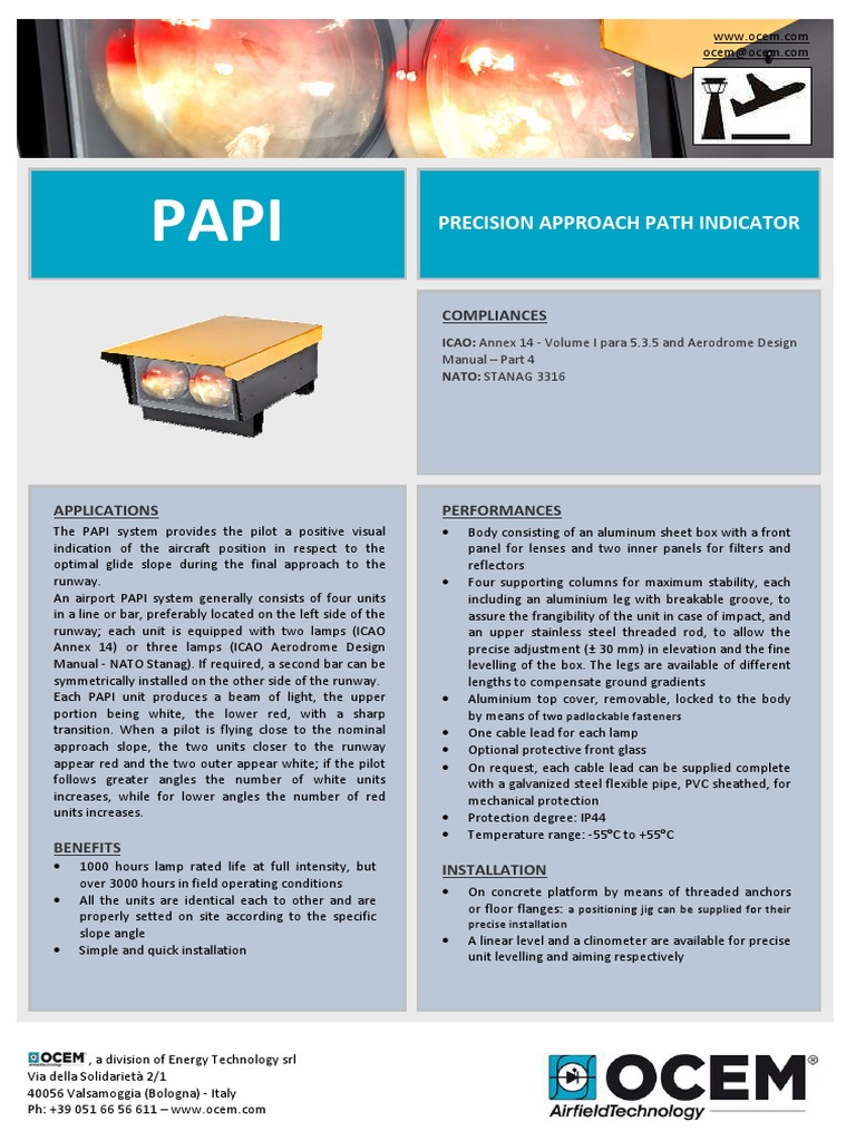 PAPI System Specifications and Benefits | PDF | Manufactured Goods ...