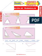Clasificación de Triángulos para Sexto Grado de Primaria