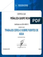 Curso TRABAJOS CERCA O SOBRE FUENTES DE AGUA - Doc 44939112 - PEÑALOZA QUISPE RICHARD