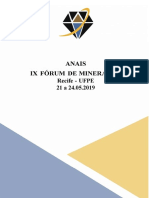 Anais IX Fórum de Mineração