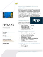 PRENSAS COMPACTADORAS DE RESIDUOS SOLIDOS 15 TN