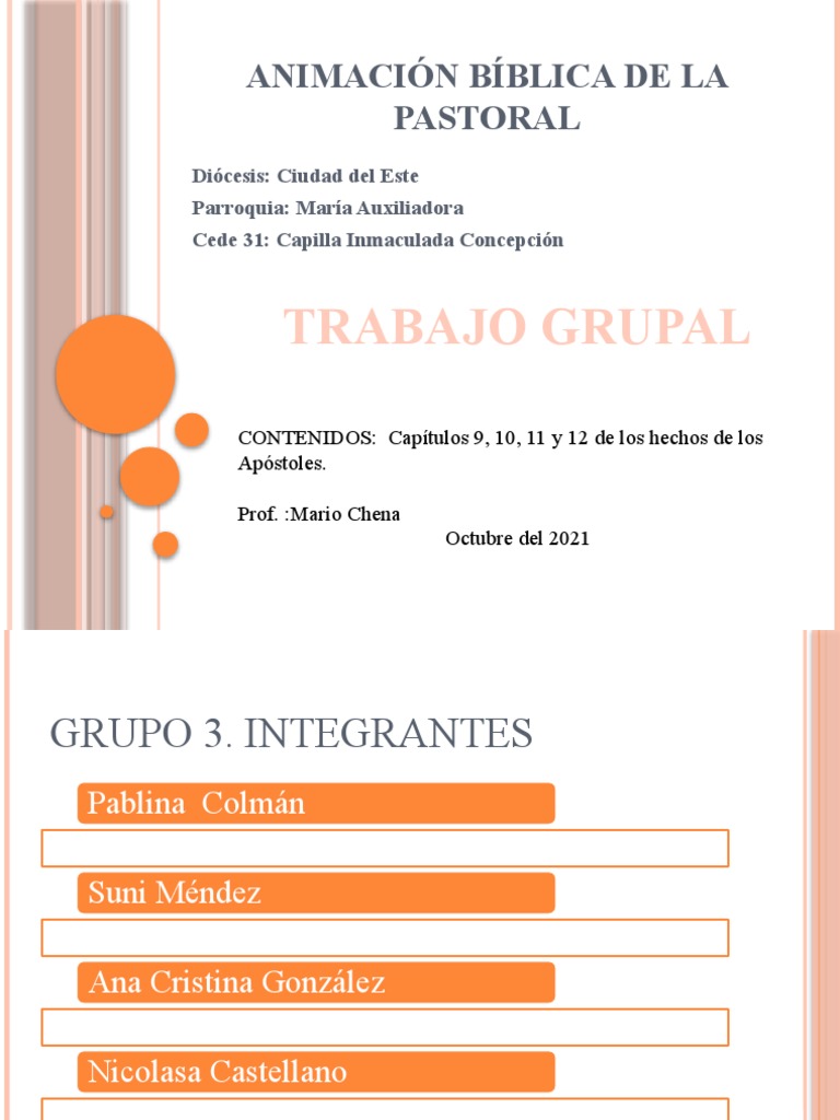 Animación Bíblica de La Pastoral | PDF | Pablo el apóstol | Jesús