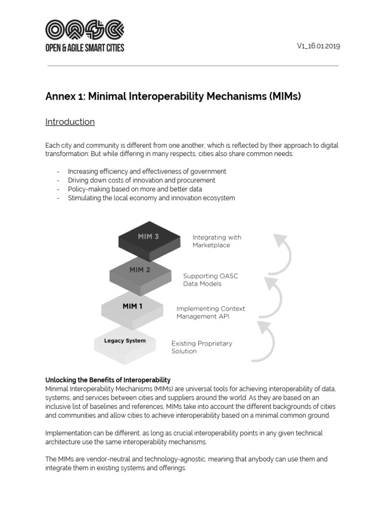 OASC MIMs | Download Free PDF | Interoperability | Information Technology